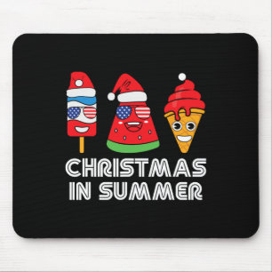 Christmas in Summer Santa Claus Party Beach Summer Mouse Pad