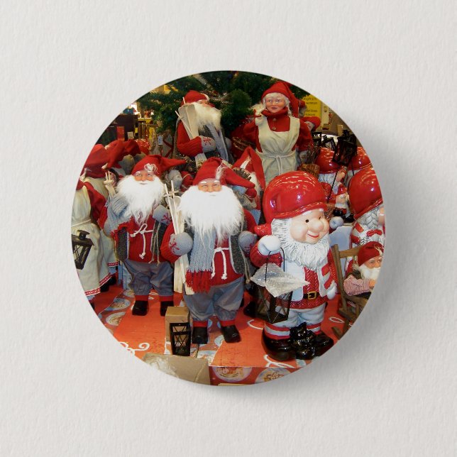 Christmas in Sweden 6 Cm Round Badge (Front)