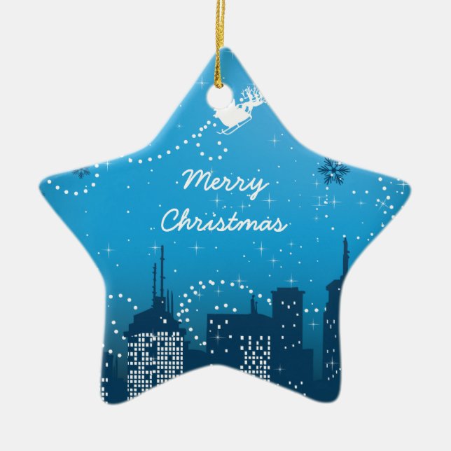 Christmas in the city custom ornament (Front)
