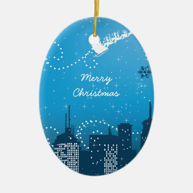 Christmas in the city custom ornament (Front)