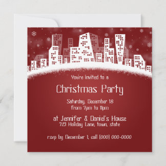 Christmas In The City Party Invitations