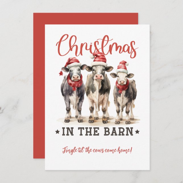Christmas in the Cow Barn  Invitation (Front/Back)