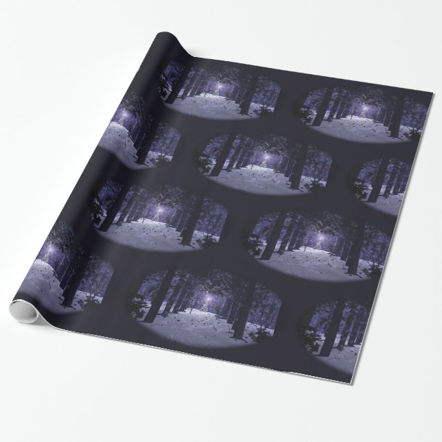 Christmas in the Pines Wrapping Paper (Unrolled)