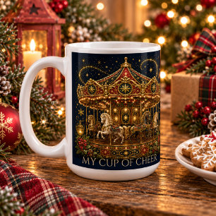 Christmas in the Stars Horse Carousel Coffee Mug