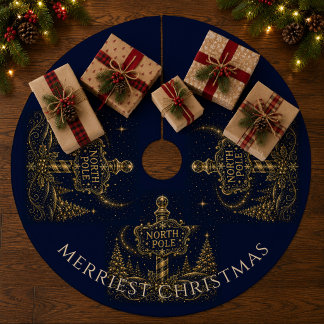 Christmas in the Stars | North Pole Fleece Tree Skirt