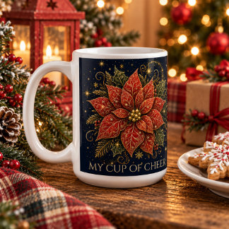 Christmas in the Stars | Poinsettia Coffee Mug