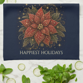 Christmas in the Stars | Poinsettia Tea Towel