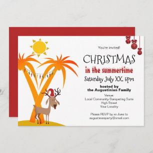 Christmas in the Summertime Party Invitation
