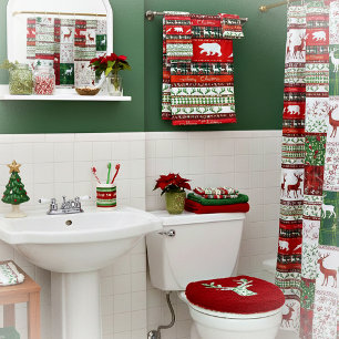 Christmas in the woods bath towel set