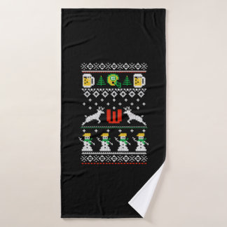 christmas in wisconsin t shirts bath towel
