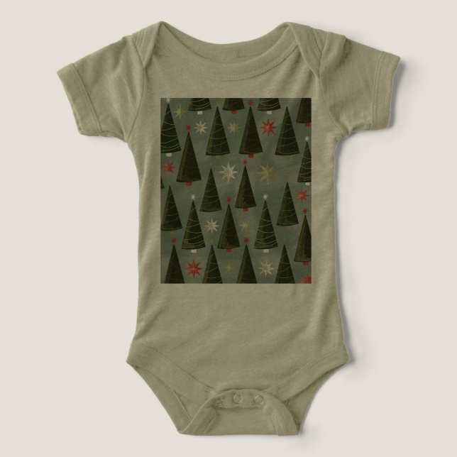Christmas Infant Tri-blend One Piece T-shirt (Design Front)
