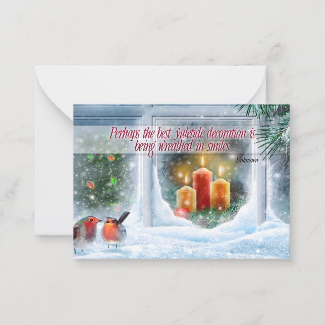 Christmas Inspirational Quote "Smiles" Card (Front)