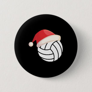 Christmas Inspired Design for Volleyball Lovers 6 Cm Round Badge