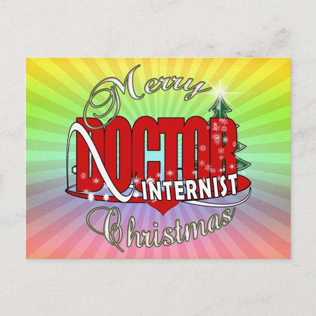 CHRISTMAS INTERNIST HOLIDAY POSTCARD (Front)