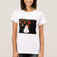 Christmas Interracial Wedding Couple Heart Wreath
