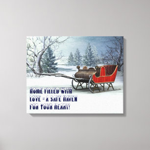 CHRISTMAS INVITATION CANVAS PRINT