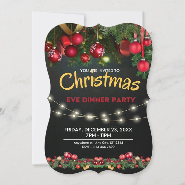 Christmas Invitation | Customisable Invitations (Front)