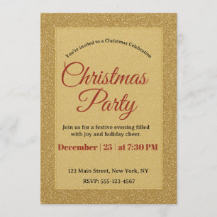 Christmas Invitation glitter late – Holiday Party