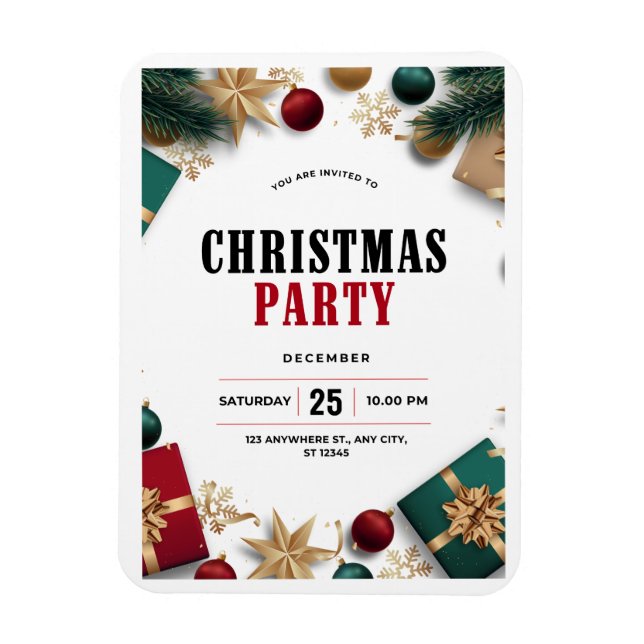 Christmas invitation  magnet (Vertical)