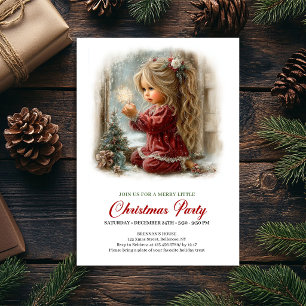 Christmas Invitation Rustic Holiday Scene Serene