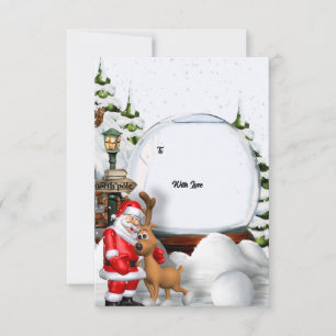 Christmas Invitation – Santa & Reindeer Winter