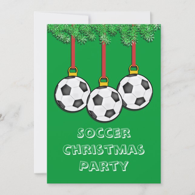 Christmas Invitations for Soccer Teams (Front)