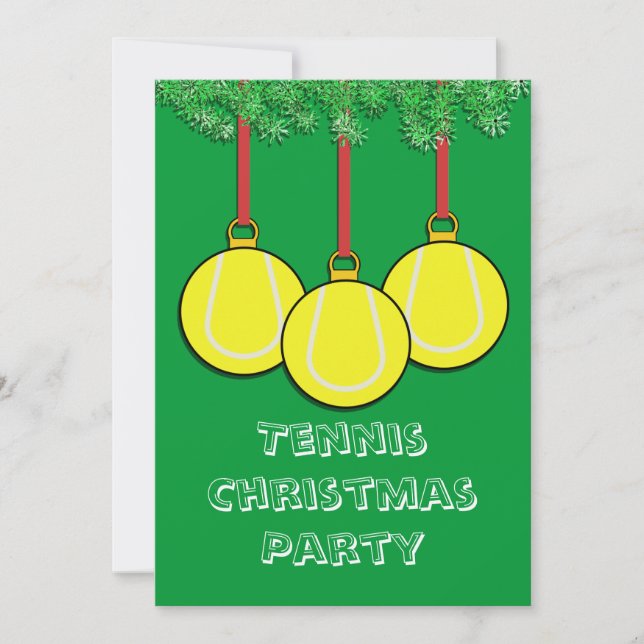 Christmas Invitations for Tennis (Front)