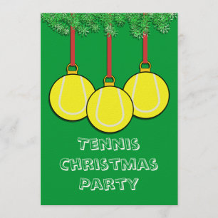 Christmas Invitations for Tennis