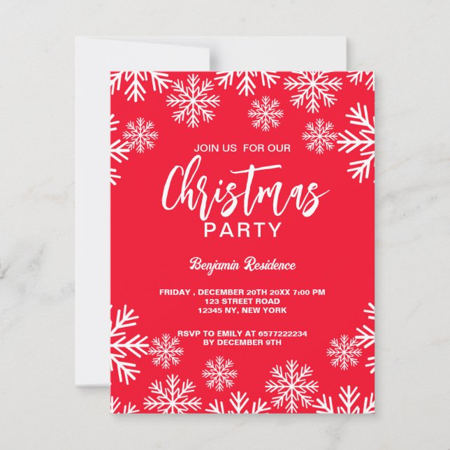 Christmas Invite Party card (Front)