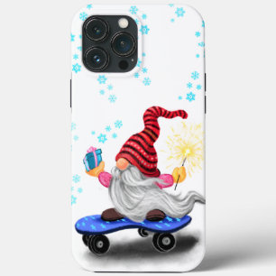 Christmas iPhone Case Gift Skater Gnome with Gifts