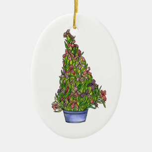 Christmas Iris Ornament