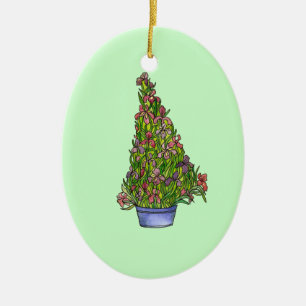 Christmas Iris Ornament