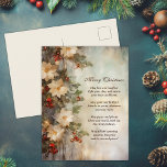 Christmas Irish Blessing | Pretty Winter Flower Holiday Postcard<br><div class="desc">Embrace the warmth of the season with our Christmas Irish Blessing Holiday Postcard adorned with beautiful winter flowers. Send heartfelt wishes with a touch of Irish charm, spreading joy and good tidings. The intricate design and warm message make it the perfect way to convey your holiday spirit. Share the magic...</div>