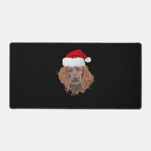 Christmas Irish Setter Classic T-Shirt Desk Mat
