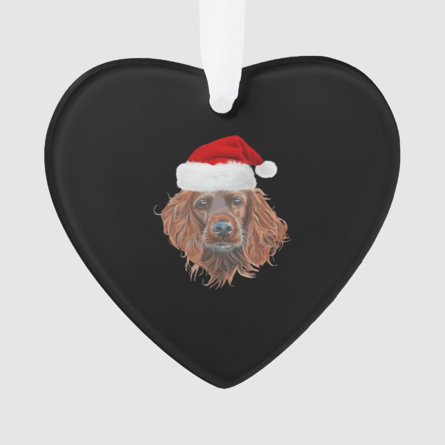 Christmas Irish Setter Classic T-Shirt Ornament (Front)