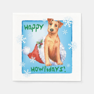 Christmas Irish Terrier Napkins