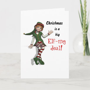 Christmas is a big Elfing Deal Holiday Card