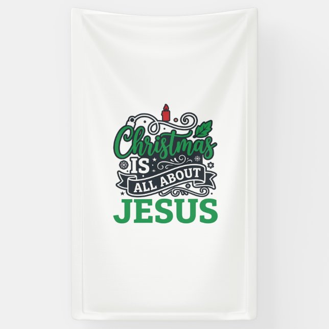 Christmas Is All About Jesus Design Banner (Vertical)