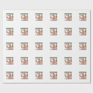 Christmas Is All About Jesus Santa Sleigh Reindeer Wrapping Paper