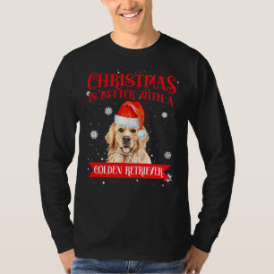 Christmas Is Better With A Golden Retriever Dog T-Shirt