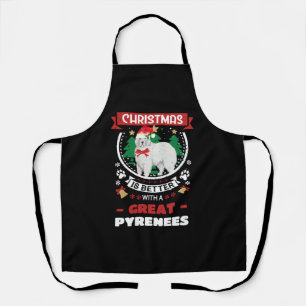 Christmas Is Better With A Great Pyrenees Christma Apron