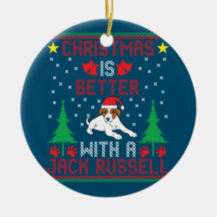 Christmas Is Better With A Jack Russell Terrier Ug Ceramic Tree Decoration