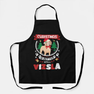 Christmas Is Better With A Vizsla Christmas Tree Apron