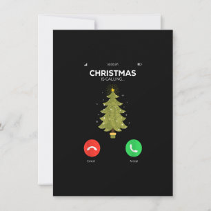 Christmas Is Calling Christmas Pajama Funny X-Mas  Invitation
