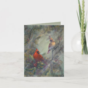 "Christmas Is Coming" Cardinals by Jason Street Holiday Card