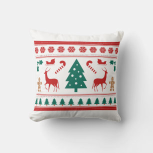 Christmas Is Coming, Christmas, Tree, Reindeer Cushion