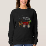 Christmas Is Coming  Farmer Santa Claus Tractor Sweatshirt<br><div class="desc">Christmas Is Coming  Farmer Santa Claus Tractor</div>