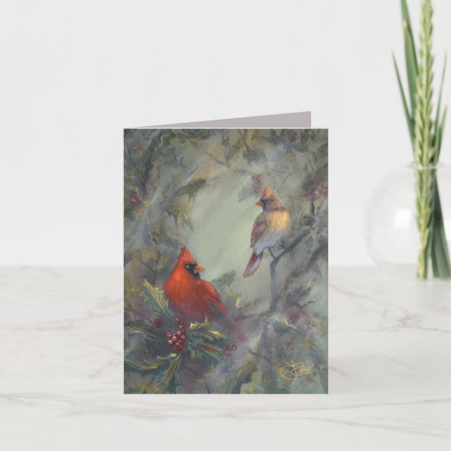 Christmas Is Coming - hand painted Card (Front)