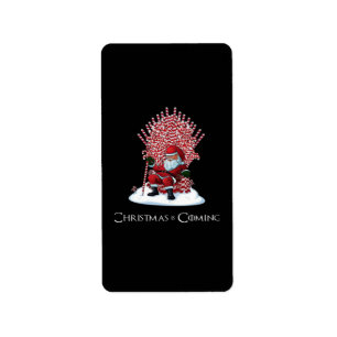 Christmas is coming label