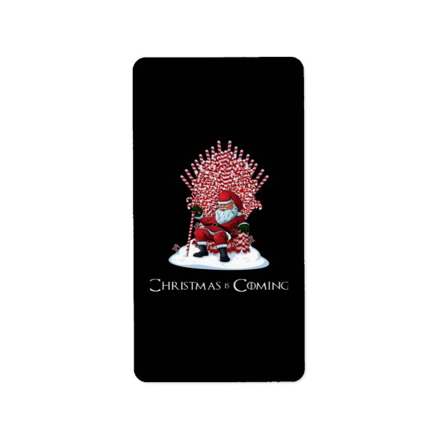 Christmas is coming label (Front)